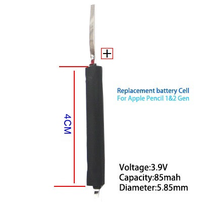 Replacement Build-in Battery Module For Apple Pencil Rechargeable battery of Apple Pencil: Brown