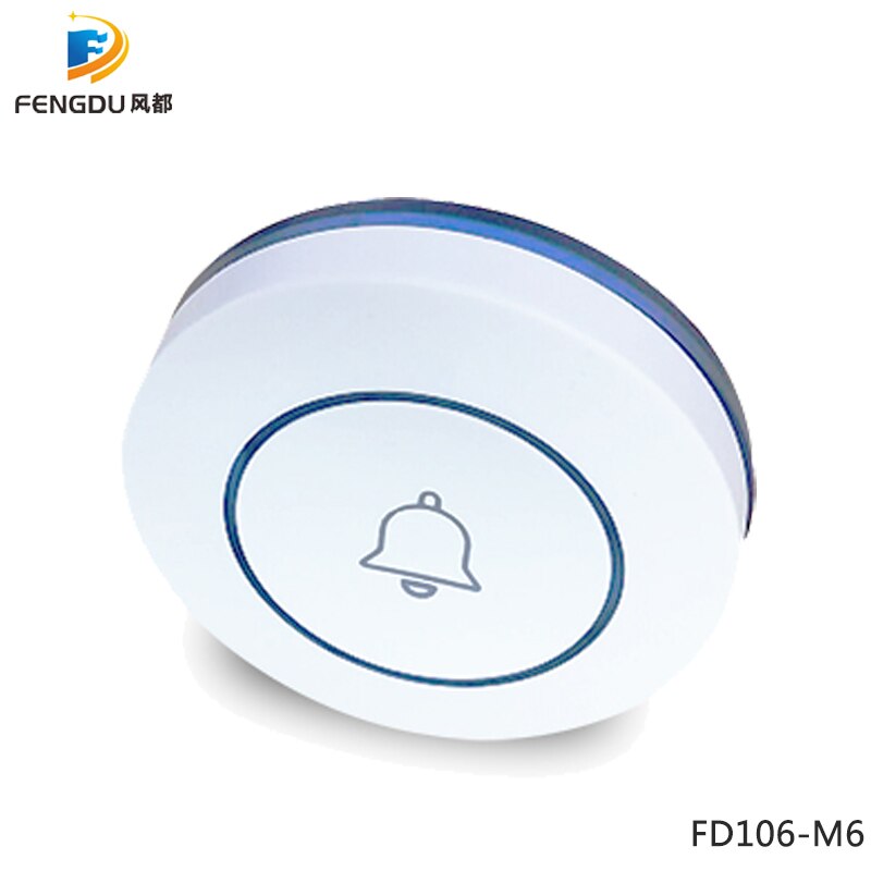 Self-powered Wireless 433mhz Doorbell Touch Button Home Security Welcome Smart Chimes Door bell Alarm LED light