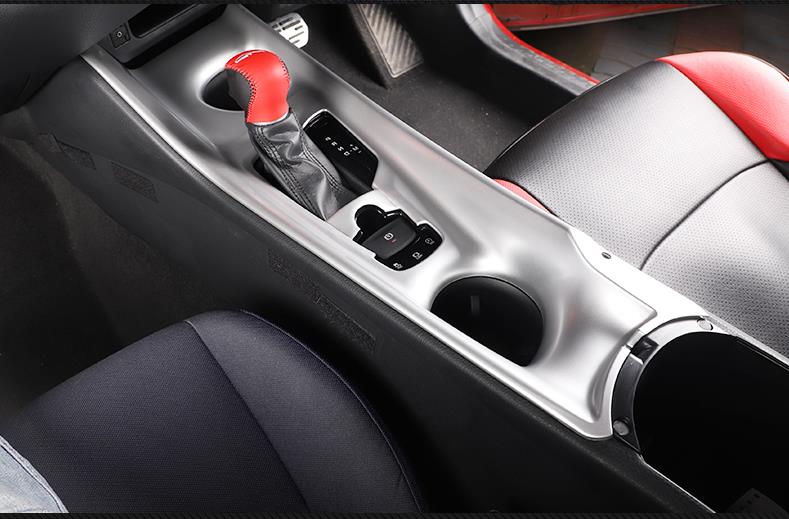 Panel de Cambio de marchas de fibra de carbono para coche Toyota CHR C-HR, consola Central Interior de coche, moldura de ABS, y LHD RHD , 1 unidad