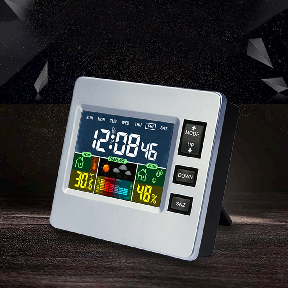 Voice Control Multifunction Bedside Electronic Colored Screen Child Luminous Office Home Student Smart Clock