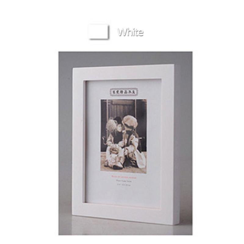 1pcs Wooden Photo Frame Choice of 3 Colours Picture Frames Nordic Simple Wooden Frame Graduation home decor 6 inch: white
