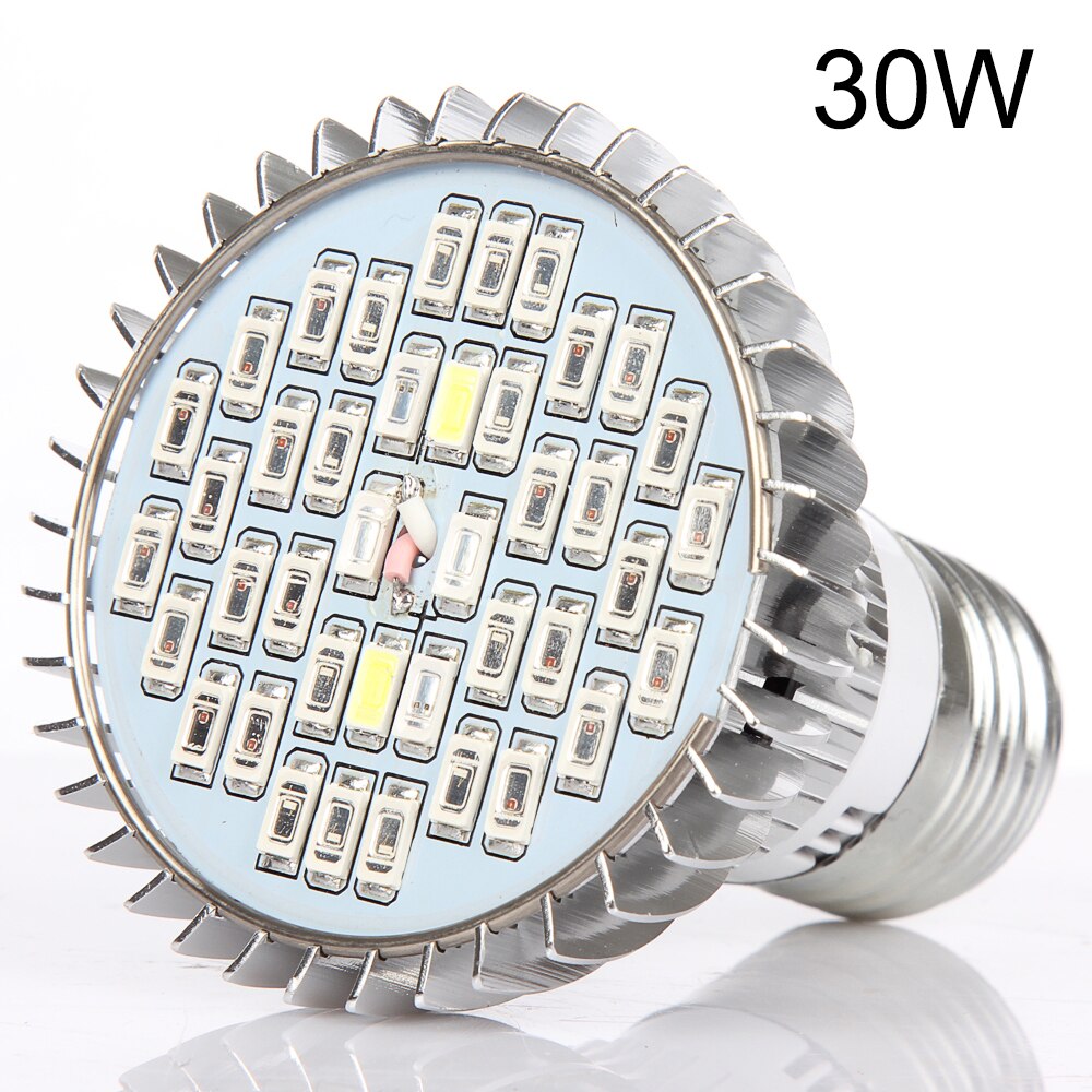 Luces Led de espectro completo 8W-80W E26/27 lámparas Led de cultivo bombillas para invernadero AC85-265V de jardín interior: 30W 40LEDs