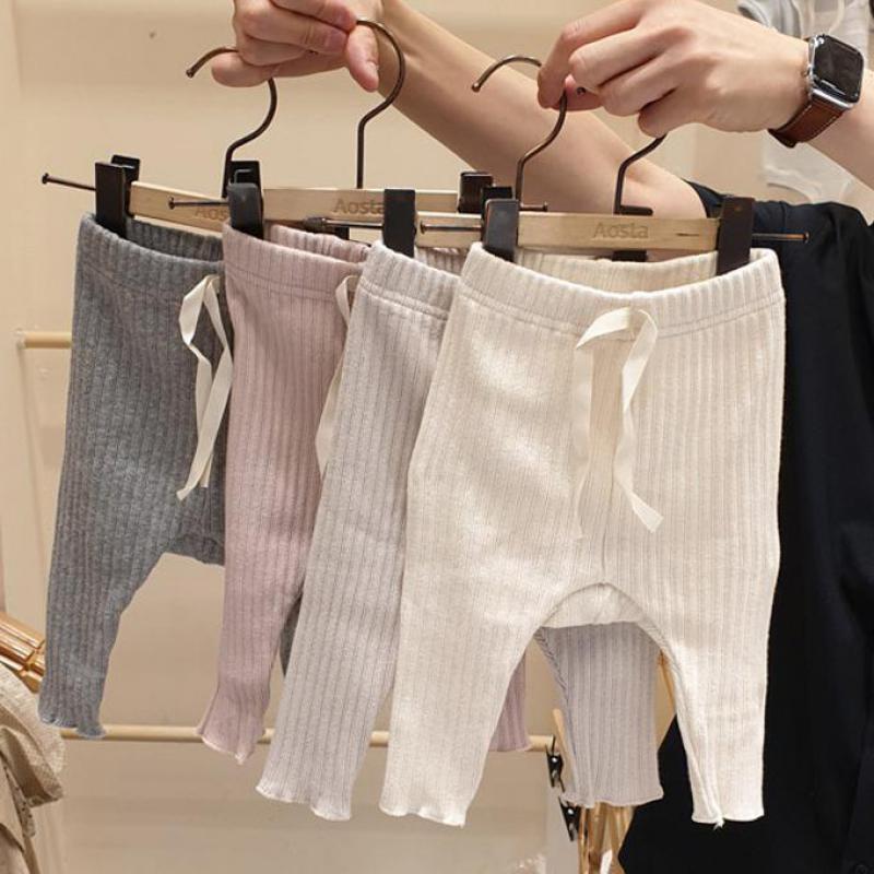 Calça legging infantil de algodão, confortável, para meninos e meninas, casual, pp, calça longa para crianças, outono 2021