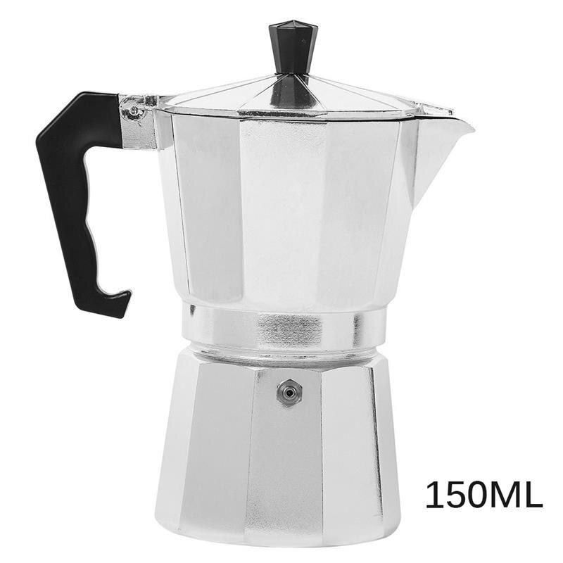 Italialainen espresso latte kahvinkeitin 1 kuppi 3 kuppia 6 kuppia perkolaattori mokka latte kahvinkeitin mokka perkolaattori pannu: 3 kuppia 150ml