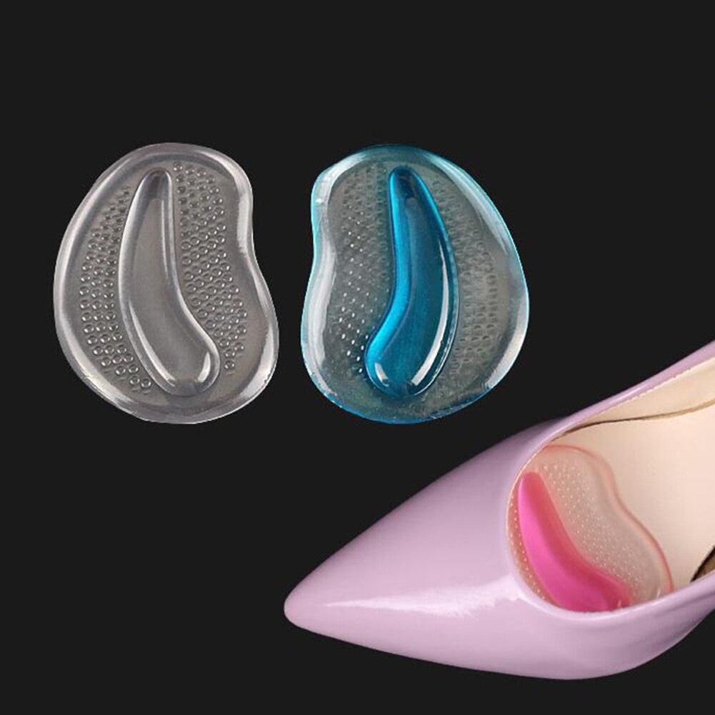1 par gel indlæg silikone forfodspuder indlægssåler gel indlæg massager anti-skrid smertestillende sandaler hvid rød sko tilbehør