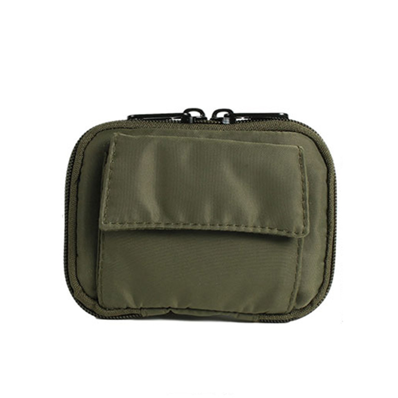 Japanse En Koreaanse Mannen Portefeuilles Trends Nylon Doek Korte Portemonnee Casual Student Portefeuilles Jeugd Purse Mini Portemonnees: B style army green