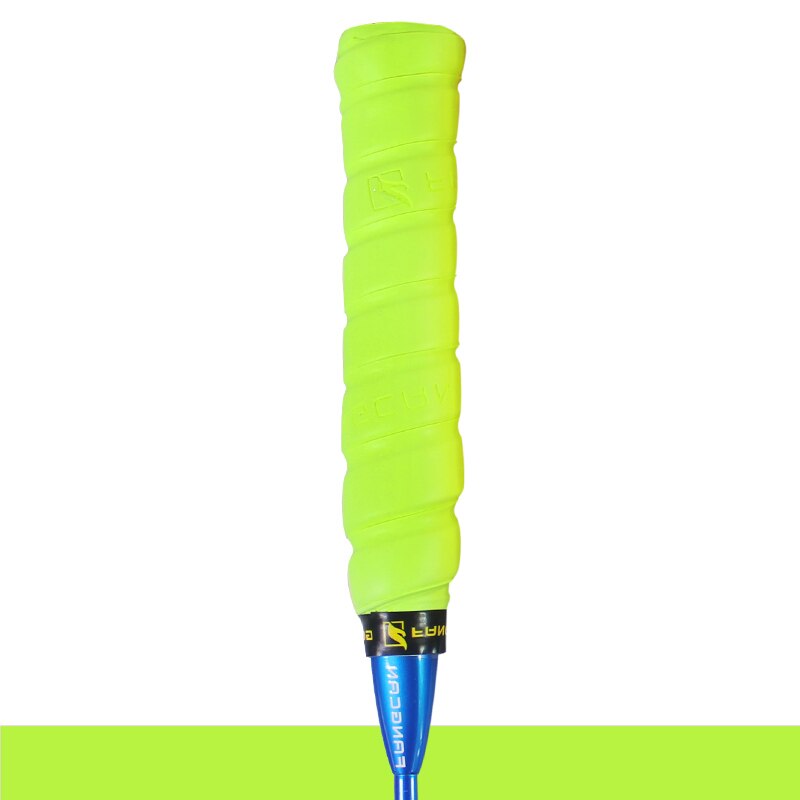 FANGCAN – coussin de poignée de Tennis en PU, 6 pièces, pour raquette de Badminton, avec crête en mousse: 6 Fluorescent yellow