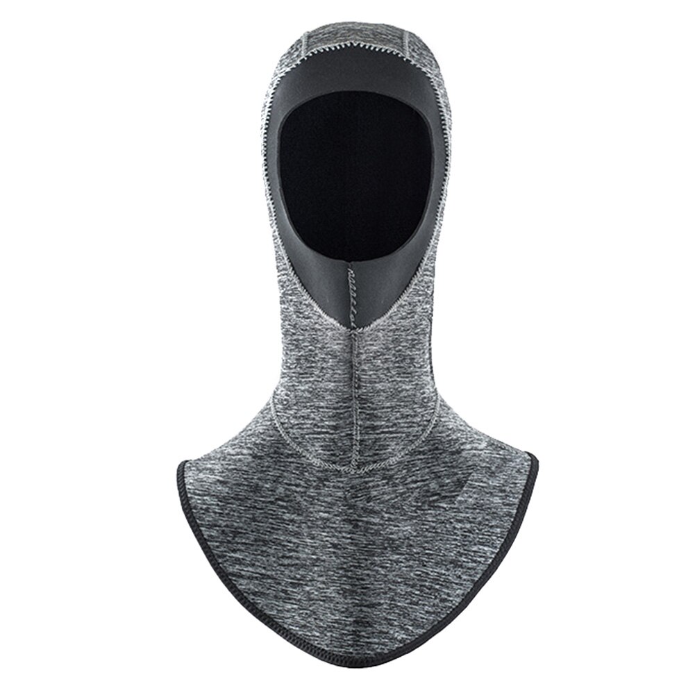 Neopren badehette dykkerhette 3mm dykkerhette bib dykkehette varm slitesterk strekkbar for surfing snorkling seiling zj: Mørkegrå
