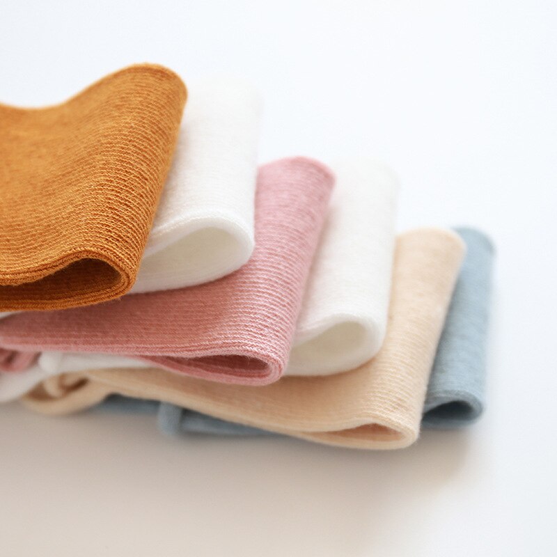 1Pair Cartoon Baby Socks Autumn Winter Baby Over Knee Cotton Socks Non-slip Floor Socks Loose Mouth Curling Toddler Socks