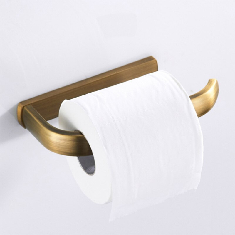 Antieke Badkamer Accessoires Brons WC Papier Houders Robe Handdoek Jas Haak Toiletborstel Houder Zeep Mand Badkamer Hardware Set