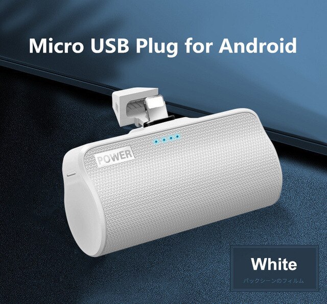 CASEIER 3000mAh Mini Banca di Potere Per il iPhone Xiaomi Powerbank Batteria Esterna Potente Caricatore Portatile Poverbank Per Samsung: For Micro white