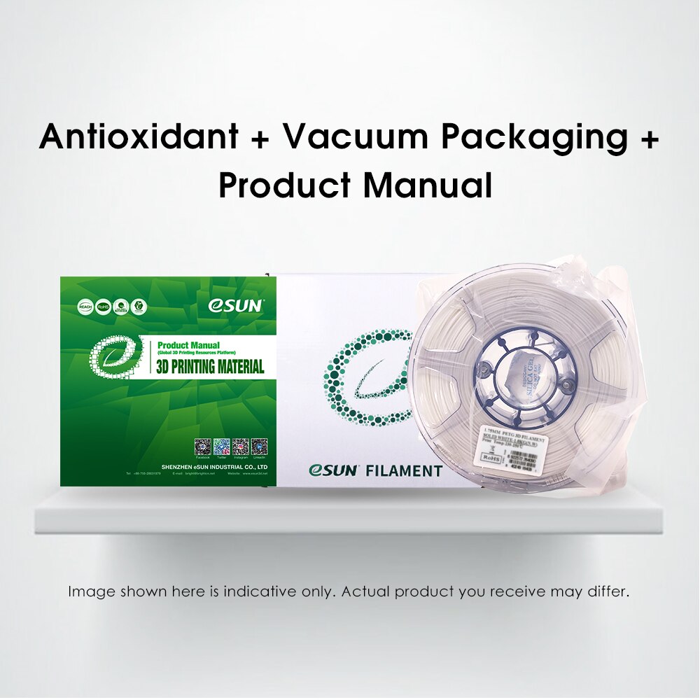 Esun vannløselig pva filament 3d skriver pva filament 1.75mm 0.5kg 1.1 lbs 3d utskrift filament støttemateriale til 3d skrivere