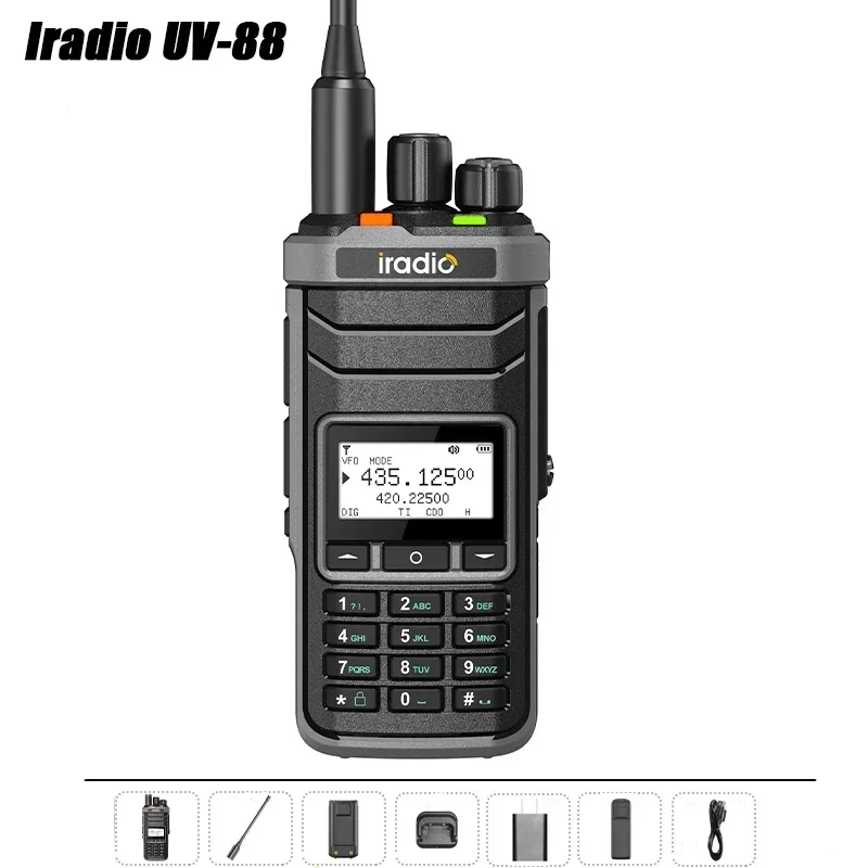 Iradio UV 88 Walkie Talkie Kurzwelle 2,3–30 MHz UV88 Zweiwegradio Multiband FM CB SW LW Typ-C-Aufladung NOAA 1024CH Gleicher RT-860: Camo / Australien Standard