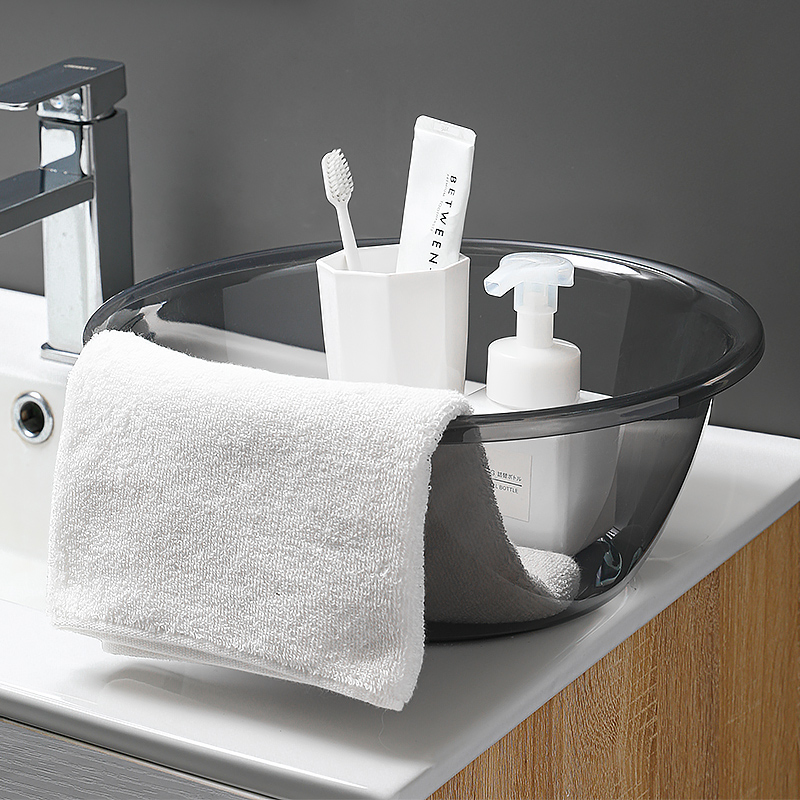 Transparent Wash Basin Home Bathroom Toilet Wash Basin PET Material Thicken Plastic Basin Wash Clothes Pots Cleaning Supplies