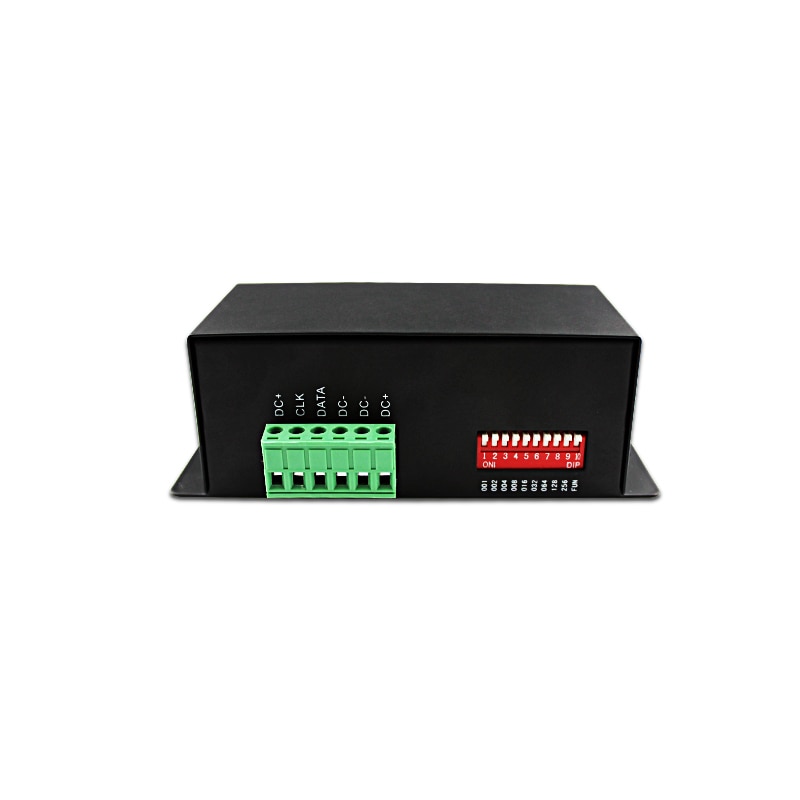 Decodificador spi DMX 512, Dirección de índice automático y interruptor de código 2811/2812/1903/1809 a todo color, decodificador dmx512 DC5-24V