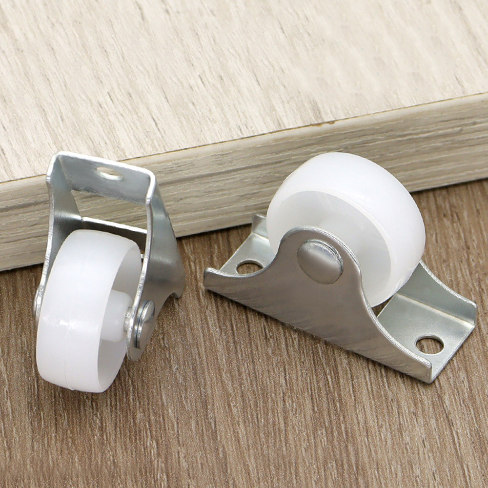 4 stk. faste hjul, 25mm små møbelhjul, lille gummihjul, ikke-drejeligt trolleyhjul til udskiftning af møbelhjul