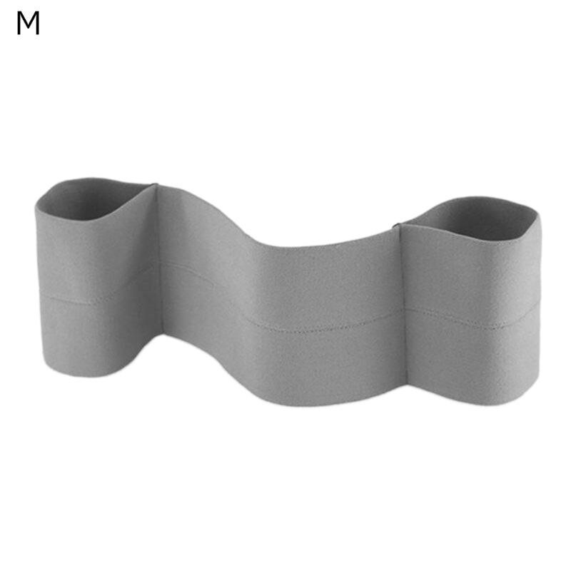 Tyngdlyftning bänkpress armbågsärmar motståndsband fitness elastiskt bandage: Grå m