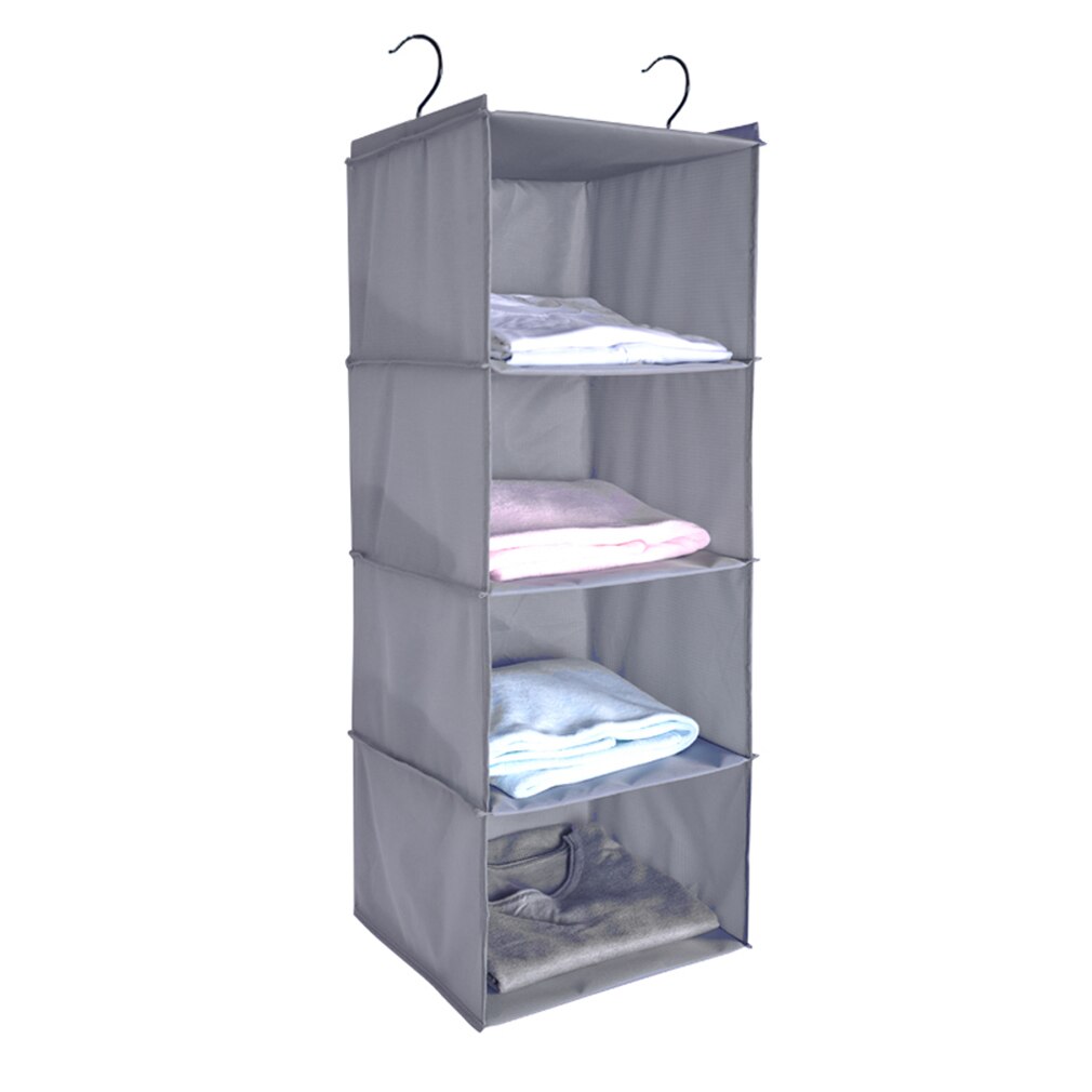 Wardrobe Storage Bag 3/4/6-layer Drawer Box Hanging Clothes Holder Organizer Kids Clothes Shoes Storage Shelf: 4 Layers