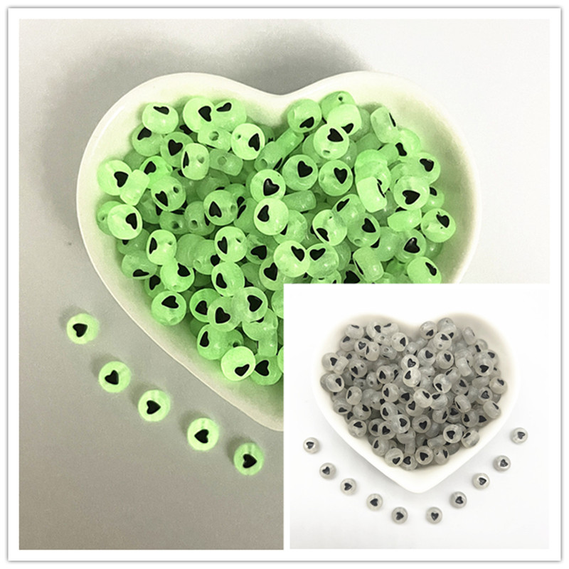 100 Uds. Cuentas luminosas de A-Z de 7x4mm, cuentas con letras, cuentas espaciadas acrílicas para fabricación de joyería, pulsera de dijes DIY: Azul oscuro