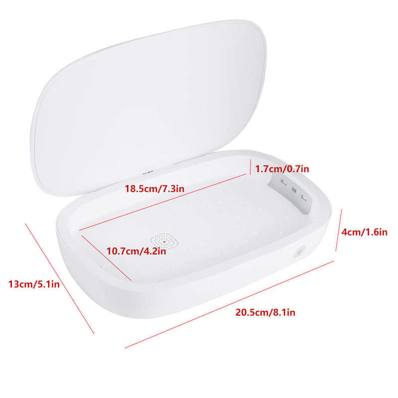 UV Sterilizer Box Mask Phone UV Sanitizer UV Bulb Disinfection Cleaning Device with Germicidal light for Watch Phone Mask