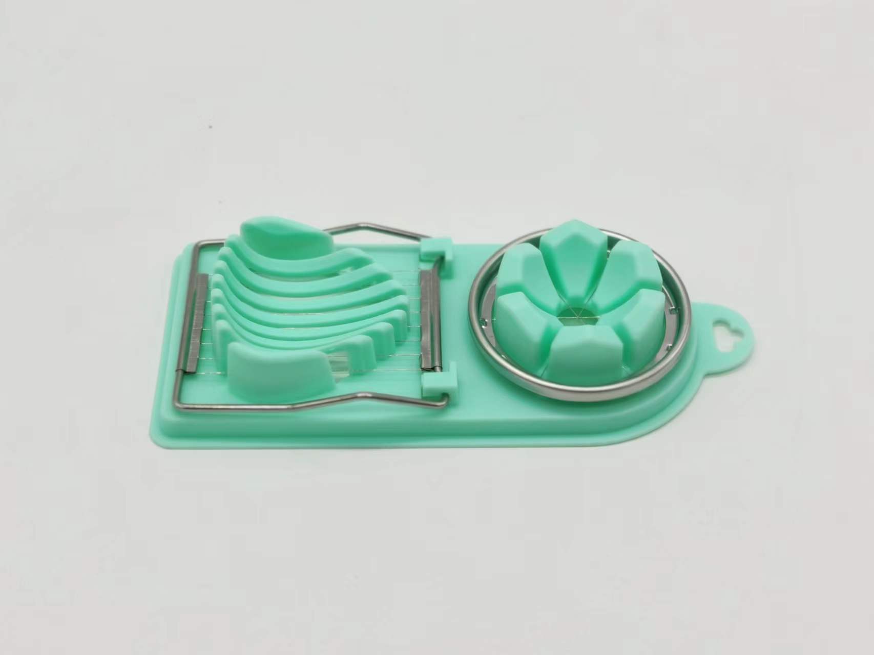 Cortador de huevos multifuncional, rebanador de huevos de acero inoxidable, cortador seccionador, molde en forma de flor, cortador de carne para almuerzo, utensilios de cocina: ciruela