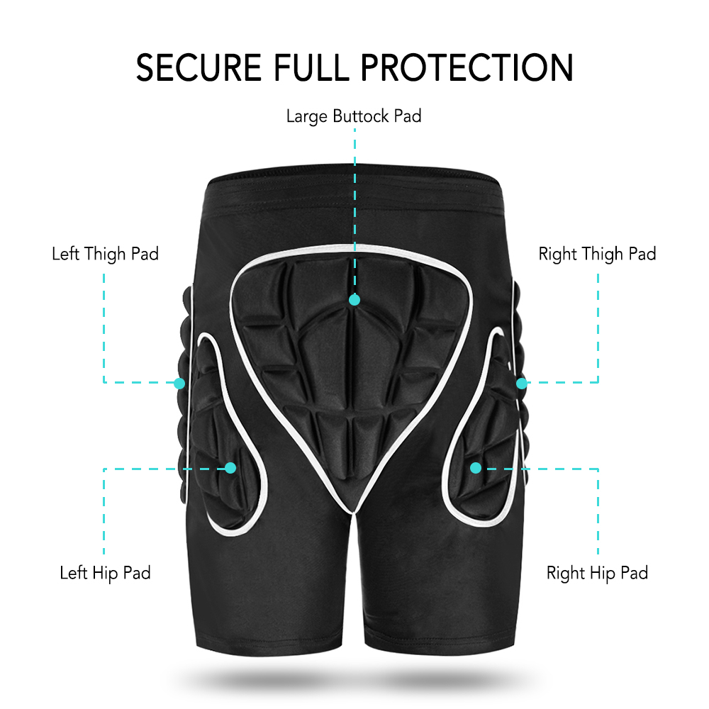 Bicicleta MTB bicicleta pantalones cortos equipo protector acolchado cadera pantalones de esquí Snowboard protector para andar en monopatín Shorts de cadera
