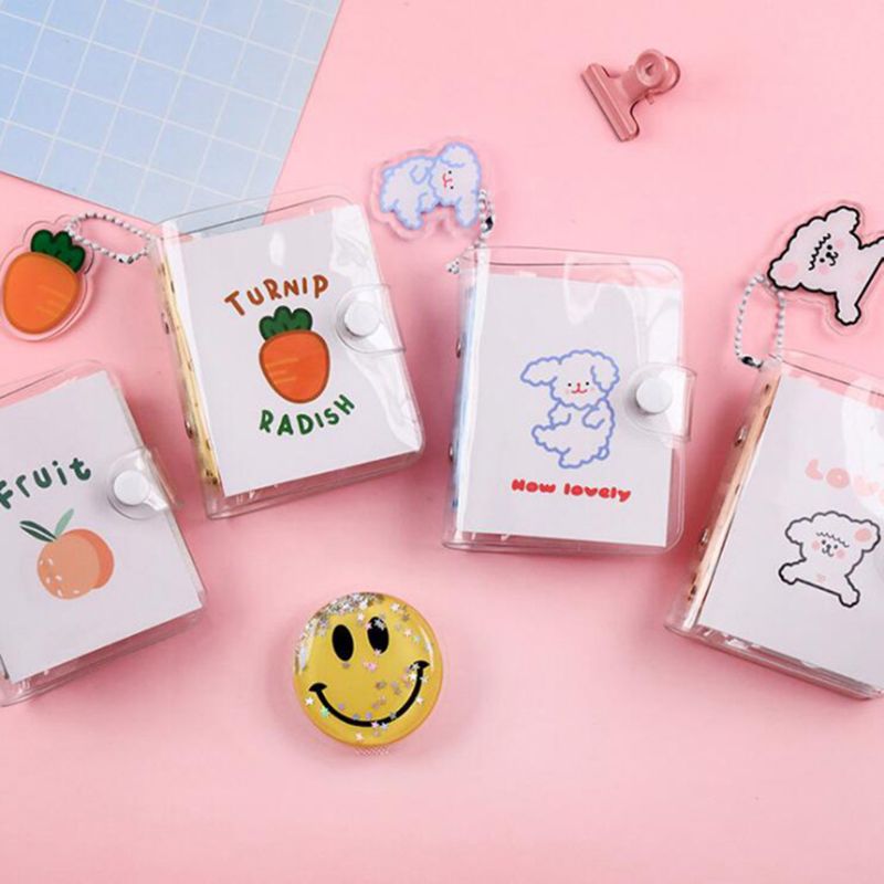 3 Holes Mini PVC Loose Leaf Transparent Diary Notebook Pocket Traveler Planner Note Book Office Supplies