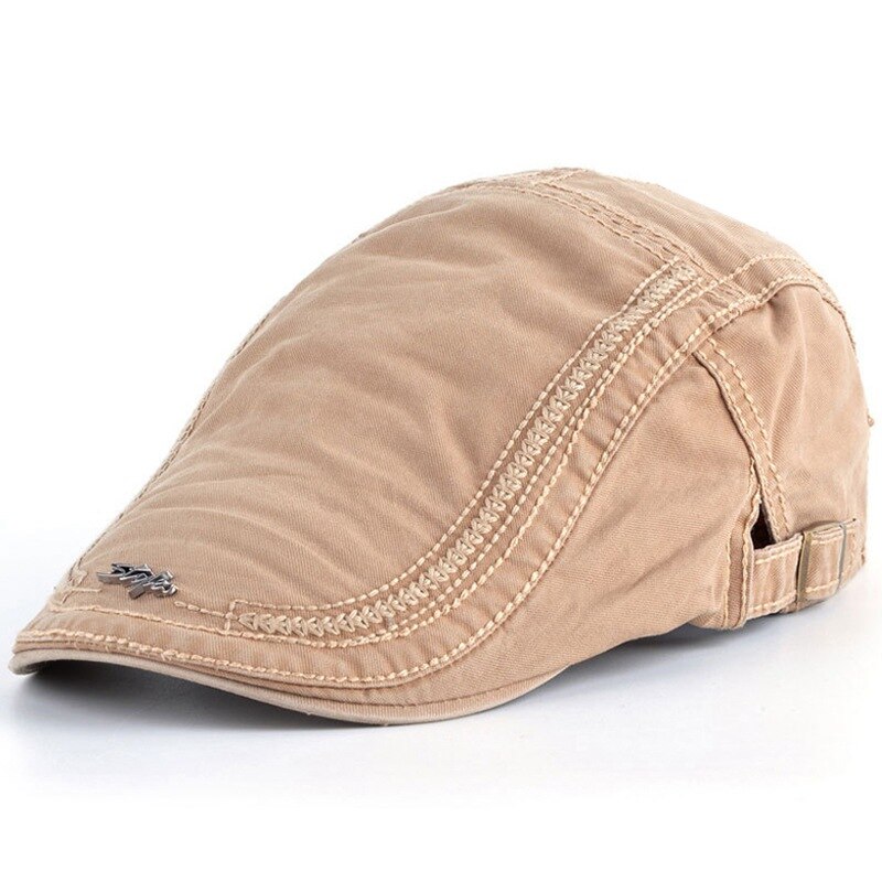 JNKET chapeau béret en coton de loisirs | Casquette à visière, casquettes plates, chapeau de soleil pour voyage en plein air, Casquette à bec de canard, Casquette, taille réglable: Kaki