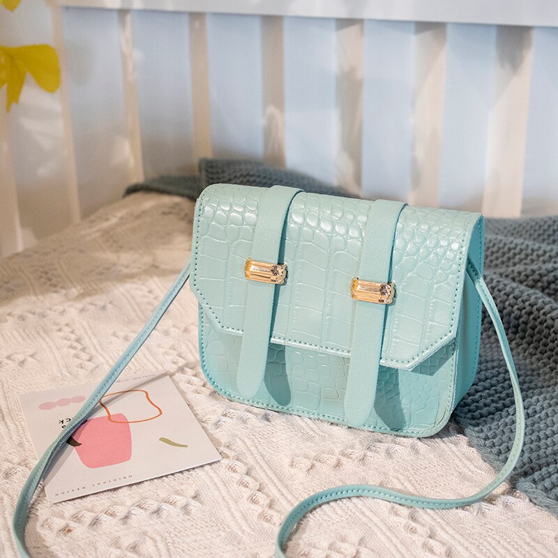 Moda feminina couro do plutônio crossbody mini cor sólida bolsa de ombro estilo casual ajustável fivela magnética saco de celular