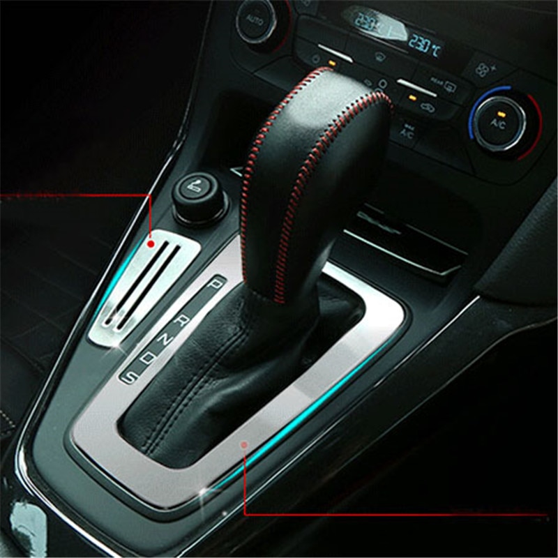 Car Accessories Gearbox Water Cup Holder Panel Trim Interior Decoration Frame sticker For Ford Focus 3 mk3