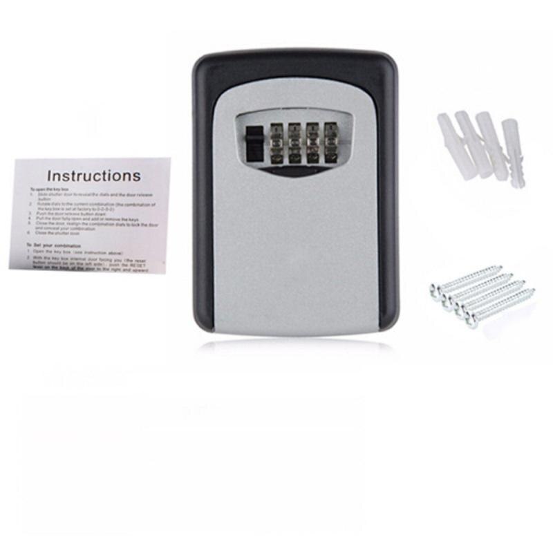 Home Combination Lock Key Lock Box Safe Box Organizer Lockable Password Wall Mounted Office Car Resettable Code Accessories Case: Default Title