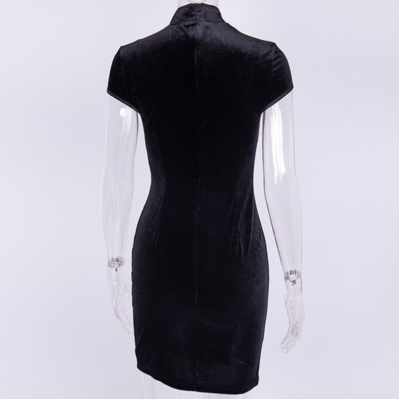 Cheongsam Vintage Chinese Dress Women 3Colors Satin Gothic Style Qipao Short/full Sleeve Party Year Clothes Harajuku Vestido