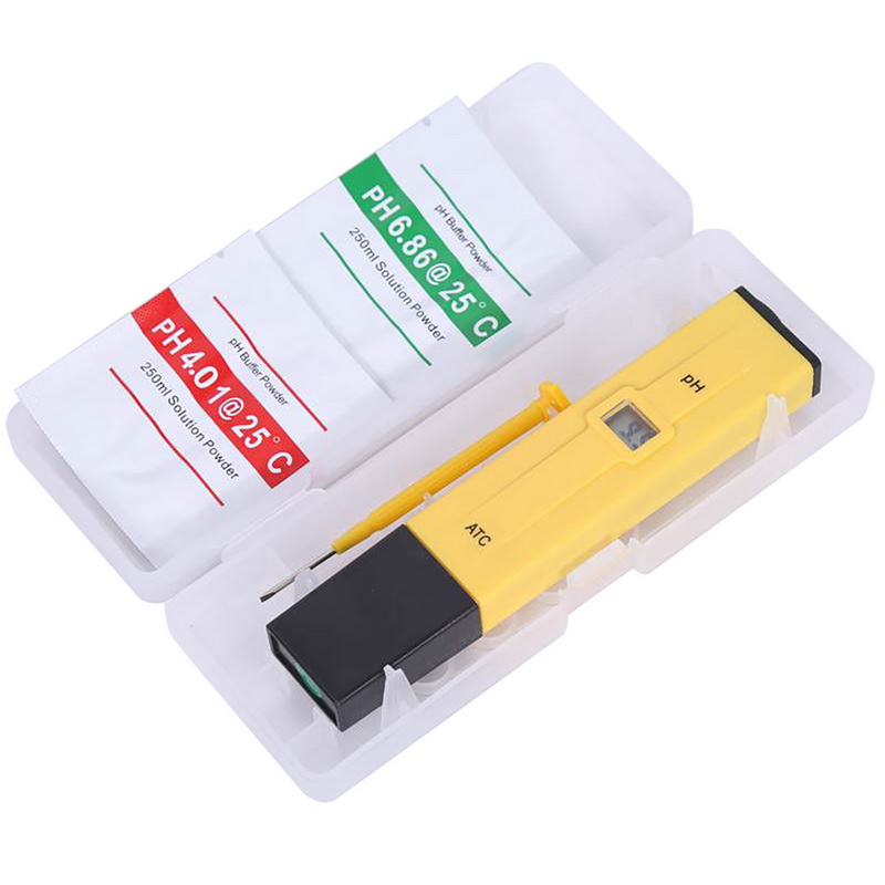Digital ph meter tester beskyttet lcd ph tester 0.1 pen tester akvarie pool vand vin urin automatisk kalibrering