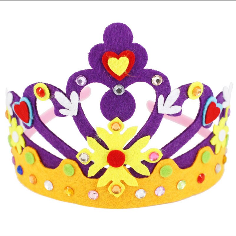 DIY Handwerk Spielzeug Crown Kreative Papier Pailletten Blumen Sterne Muster Spielzeug für Kinder Kinder Kindergarten Kunst Party Dekorationen: 5