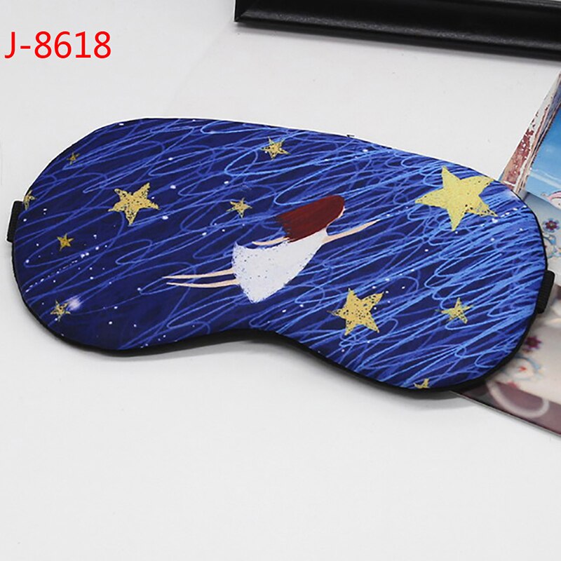1pc Lovely Cotton Sleeping Mask Eyepatch Eye Cover For Travel Relax Sleeping Aid Eye Patch Shading Eye Mask: 18