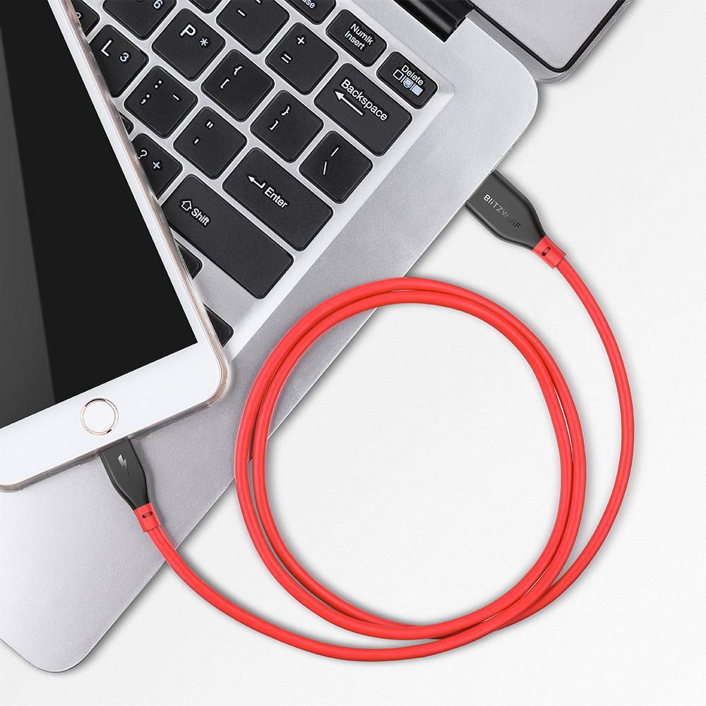 BlitzWolf BW-MF11 Lightning-Kabel 30cm 2.4A MFi-Gecertificeerd Compatibel Snelle Opladen Data Kabel Met voor iPhone 11 PRO XR Voor iPad