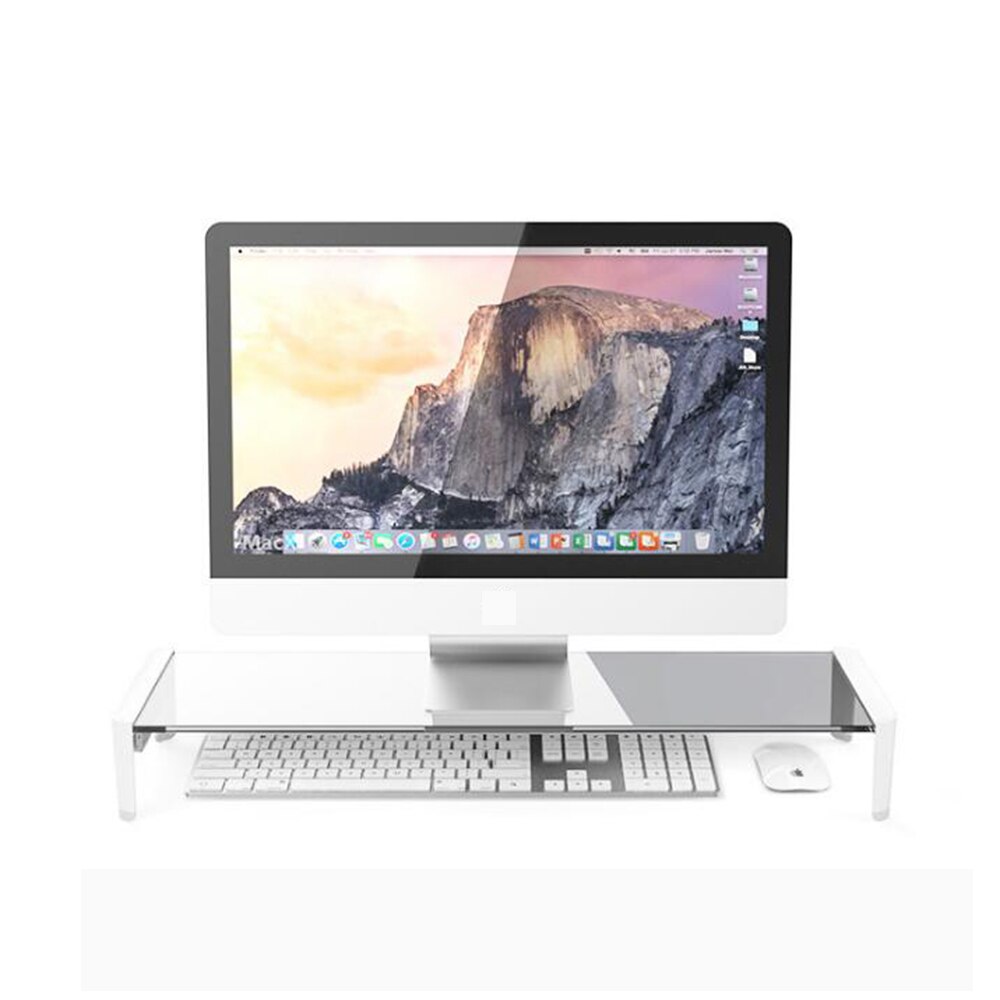 USB3.0 Aluminum Monitor Stand Riser with 4ports USB Hub Data Transmission and Fast Charger Keyboard and Mouse Storage Desk Riser