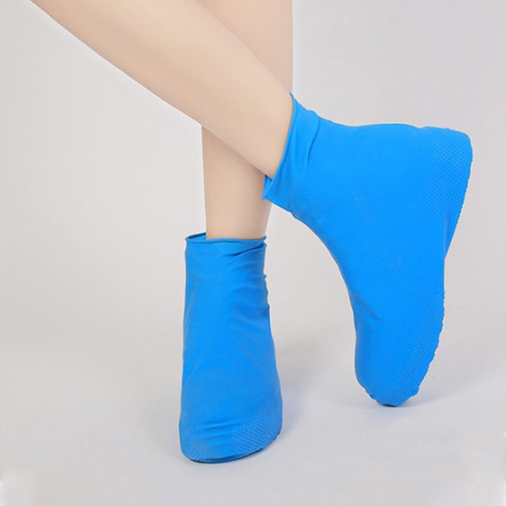 1 paire anti-dérapant Couvre-chaussure Imperméable Réutilisable Pluie Botte Moto Couvre-chaussures