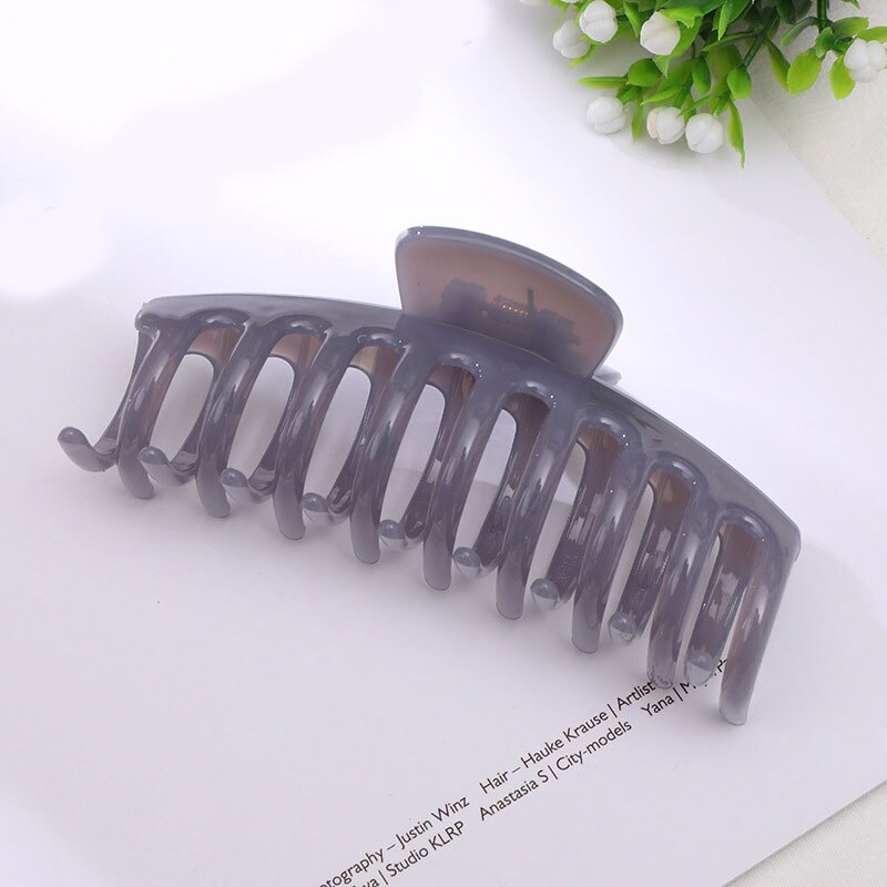 Koreaanse Acryl Haarspelden Grote Haar Claws Clip Geometrische Barrette Krab Snoep Kleur Shark Clip Paardenstaart Bad Clip Haar Accesoires