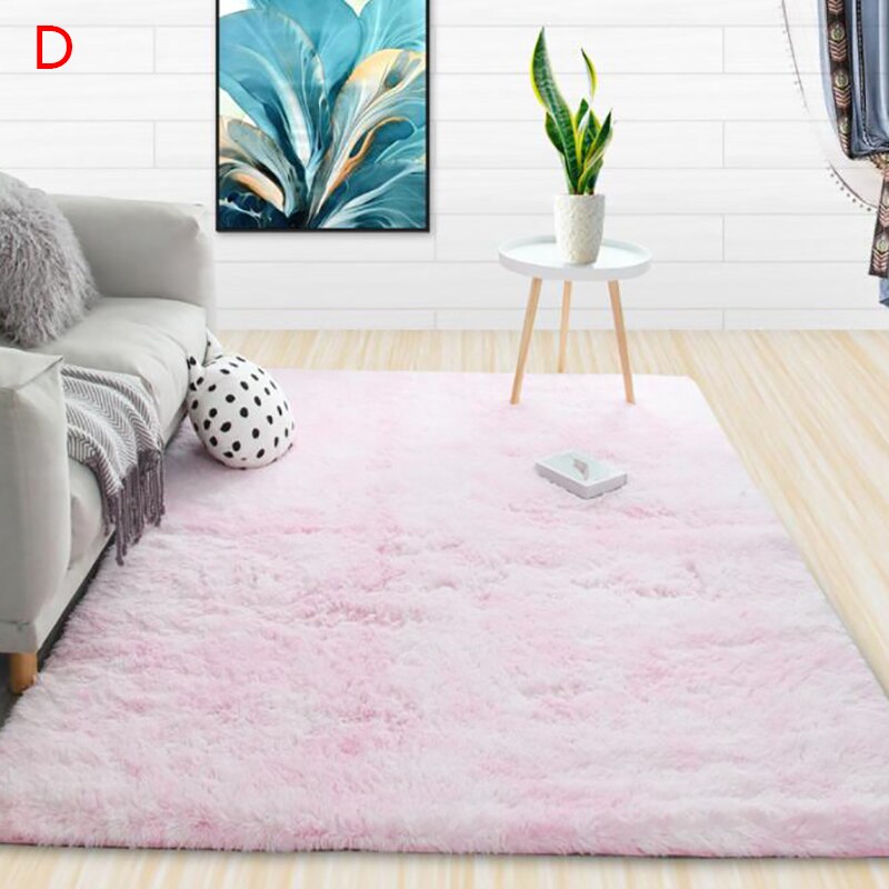 Plush Carpet for Living Room Fluffy Rug Thick Bed Room Carpets Anti-slip Floor Gray Soft Rugs Tie Dyeing Velvet Kids Room Mat: D