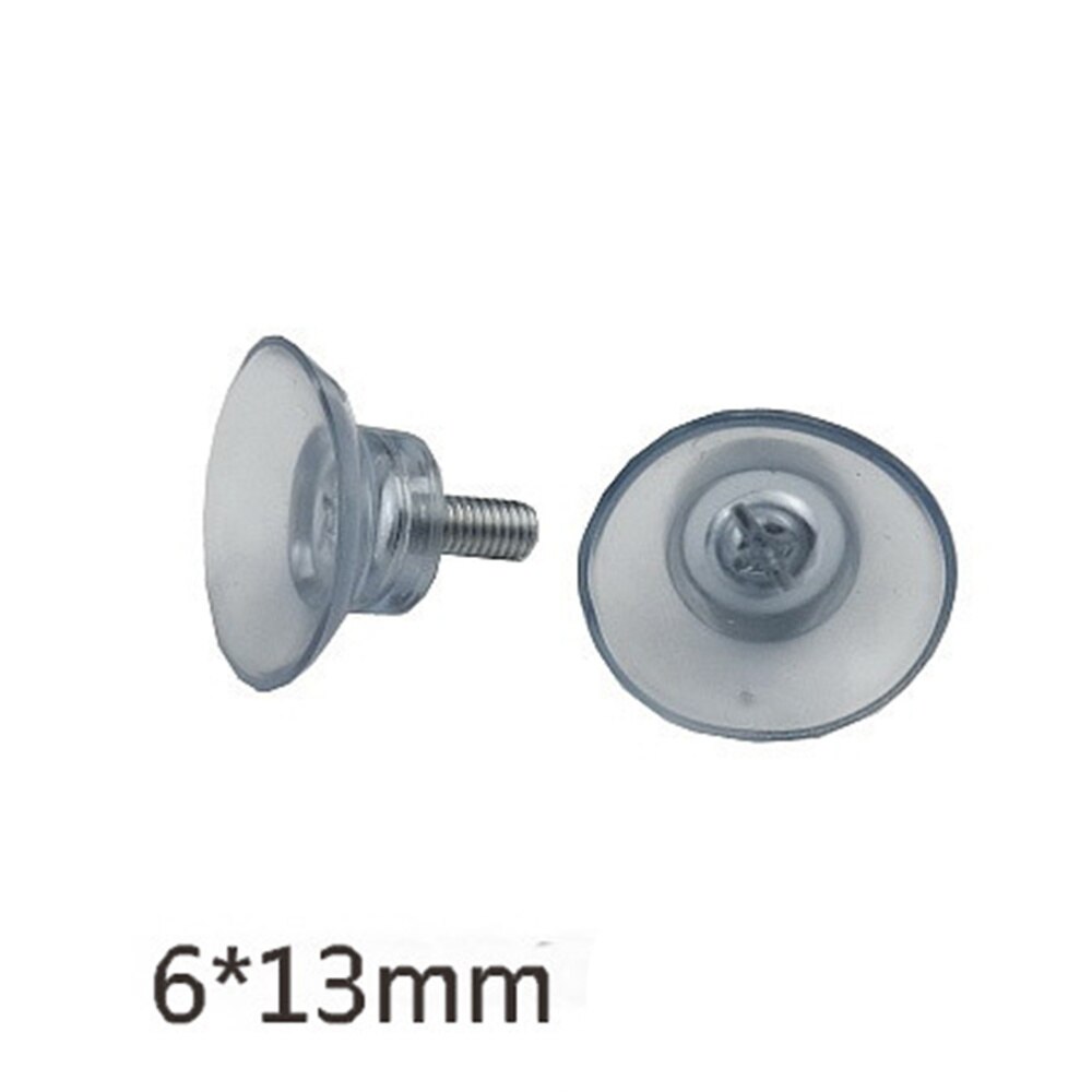 6 stk møbel skrivebord glass pvc gjennomsiktig anti-kollisjon sugekopper sugehengeputer med skruer for glassbord  (6 x 13)