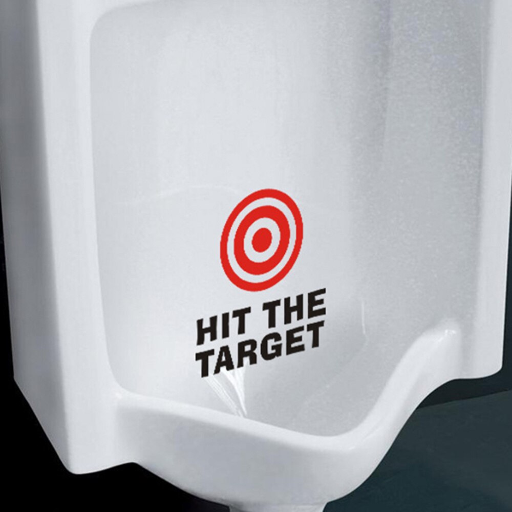 Hit The Target Funny Toilet Sign Bathroom Wall Decals Stickers for Home Office Cafe Hotel: Default Title