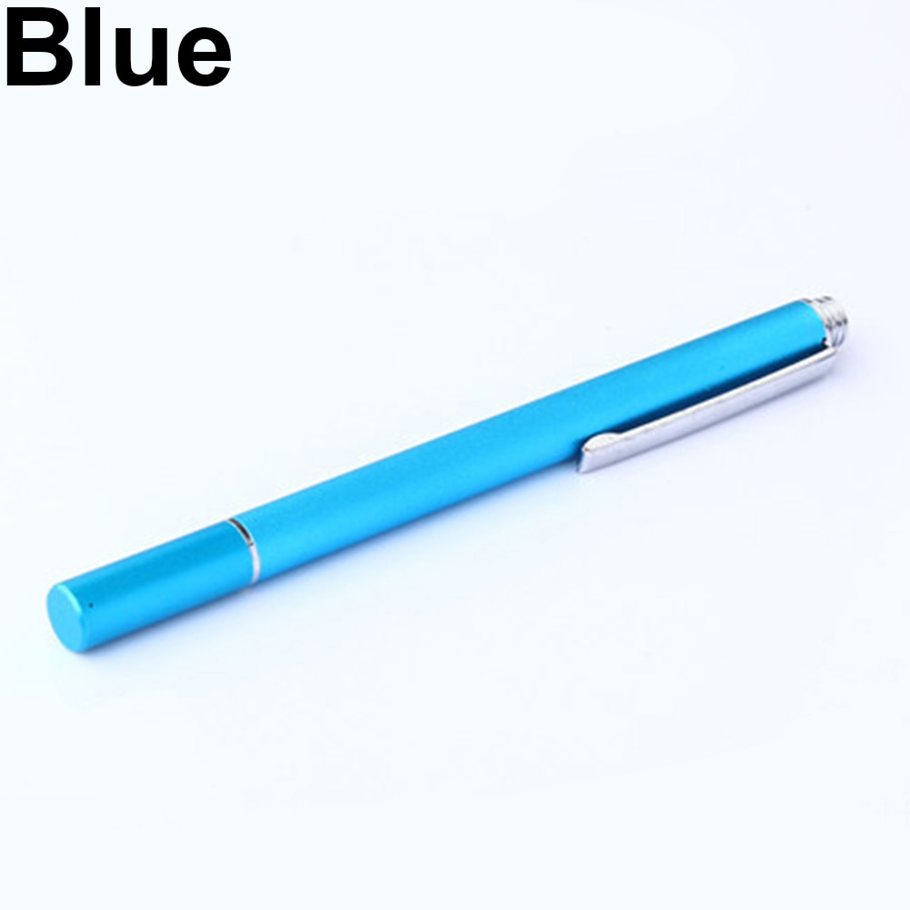 Pointe Fine pointe mince ronde stylet capacitif pour iPhone iPad Mini 2 3 4 Air 2 stylo tactile crayon de capacité intelligente: Bleu