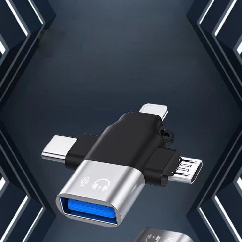 Universal OTG 3-in-1 Adapter Plug Play Schnellladung Datenübertragungskonverter Tragbarer 3-in-1 Typ-C-Adapter