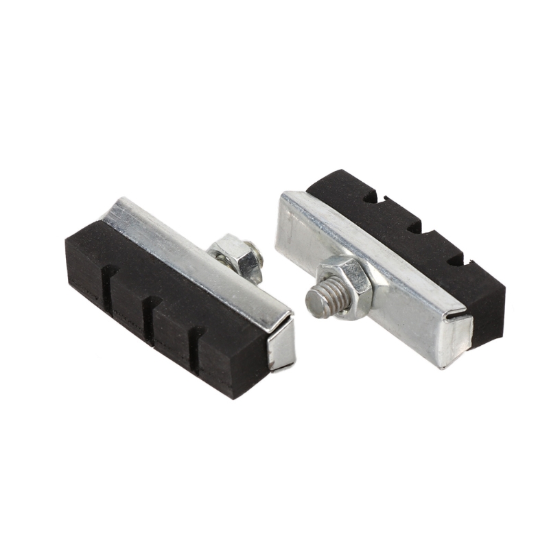 1 par de pastillas de freno en V para bicicleta, zapatos de goma, bloques negros, piezas de Ciclismo de seguridad duraderas, accesorios para bicicleta de carretera MTB