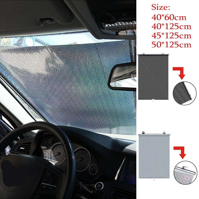 Rolgordijnen Zuignap Zonnescherm Verduisteringsgordijn Auto Slaapkamer Keuken Kantoor Venster Zonwering Gordijnen Nail-Gratis