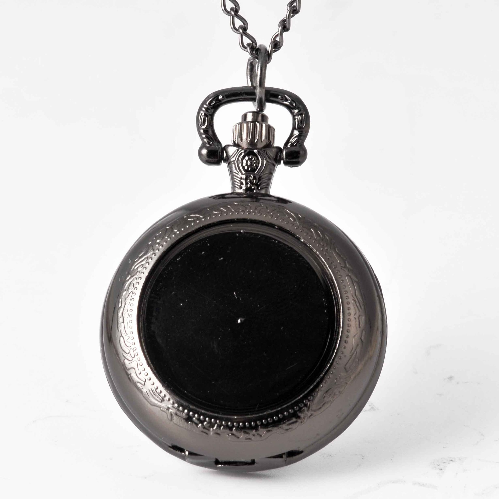 Pocket Watch Classic Black Pocket Watch In The Pocket Watch Black Grooved Pocket Watch For Men And Women