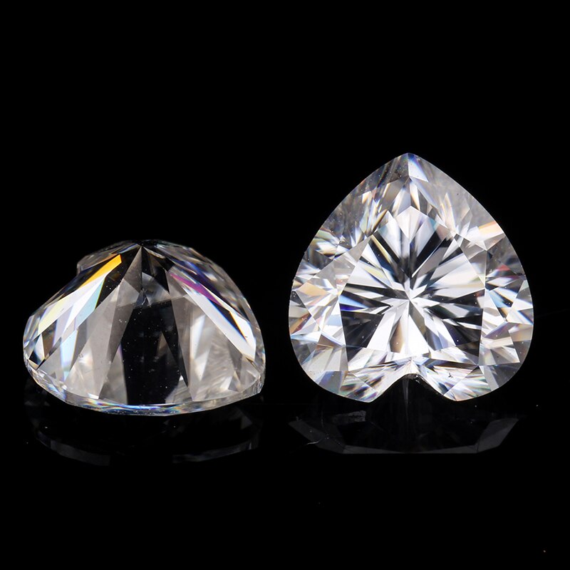 Zhanhao Schmuck Herz schneiden 1ct VVS D-L Farbe Moissanite verlieren Edelstein Freies Feuer Diamant oben hoch