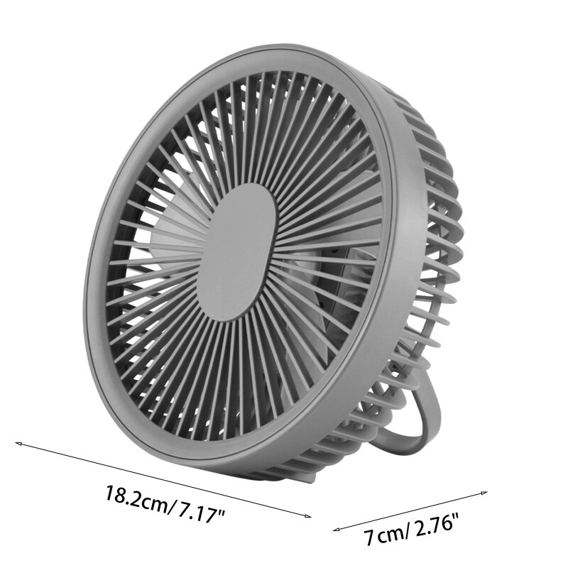 7Inch Multifunctionele Usb Bureau Ventilator Plafond Ventilator Met Led Licht En Haak 3Speed Opknoping Fan Rgb Voor Slaapkamer home Office D5QC