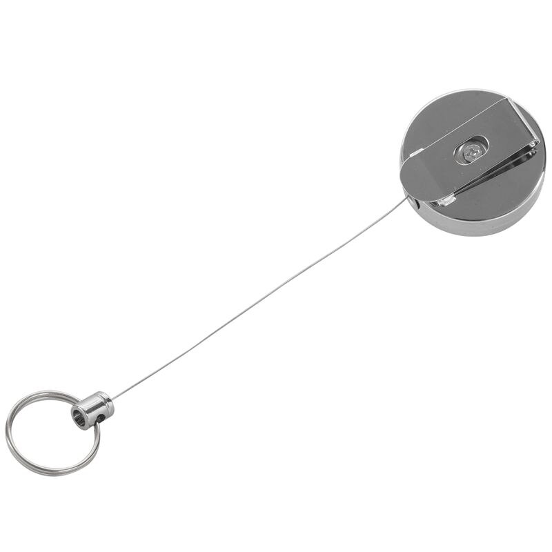 Stalen Intrekbare Sleutelhanger Recoil Sleutelhanger Riem Clip Pull Chain Holder
